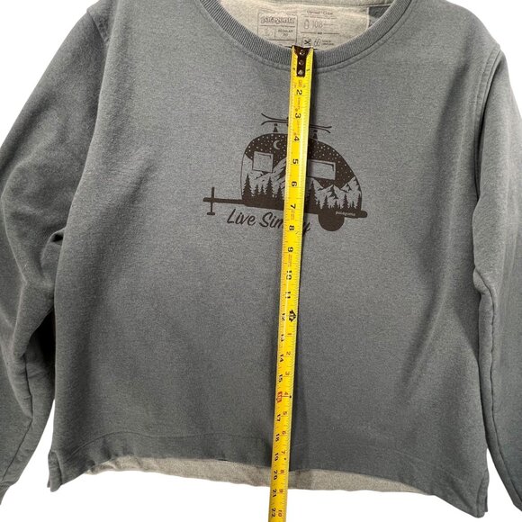 Patagonia Live Simply Gray Crewneck Sweatshirt Recycled Womens L Camping Outdoor - Picture 9 of 11
